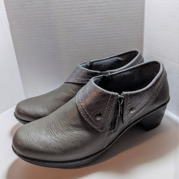 Easy Street Darcy Zipper Gray Closure Comfort Wave Shooties 9.5 New w/out Box - Picture 5 of 8